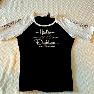 Harley Davidson 110 anniversary shirt.